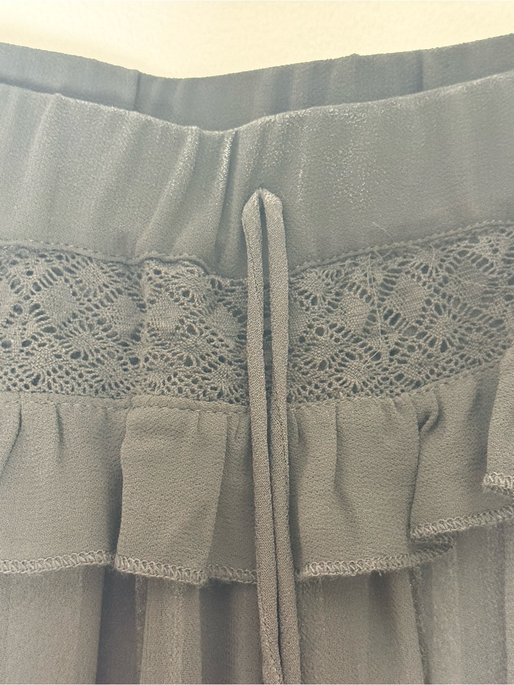 H&M Divided XS Black Sheer Lace Ruffle Bloomer Pants